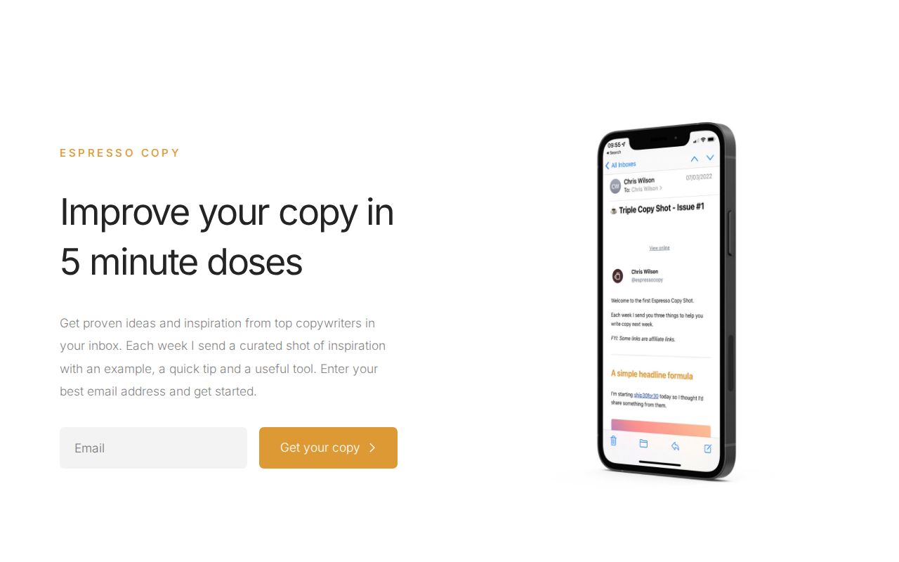 Espresso Copy - 5 minutes to improve your copy